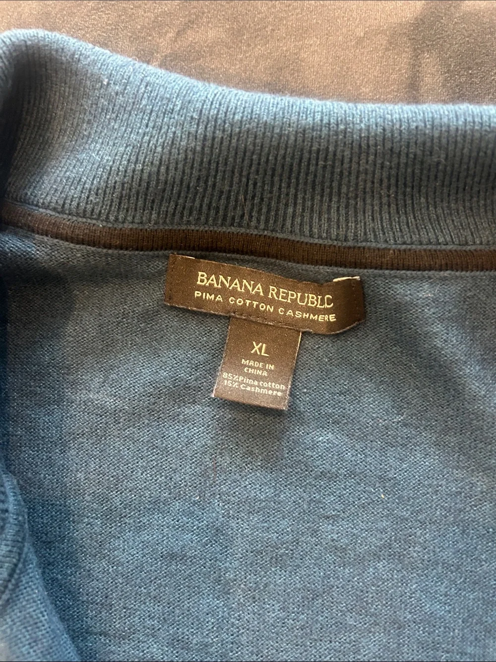 Banana Republic Men’s Blue and Charcoal Zip & Polo Layering Sweaters